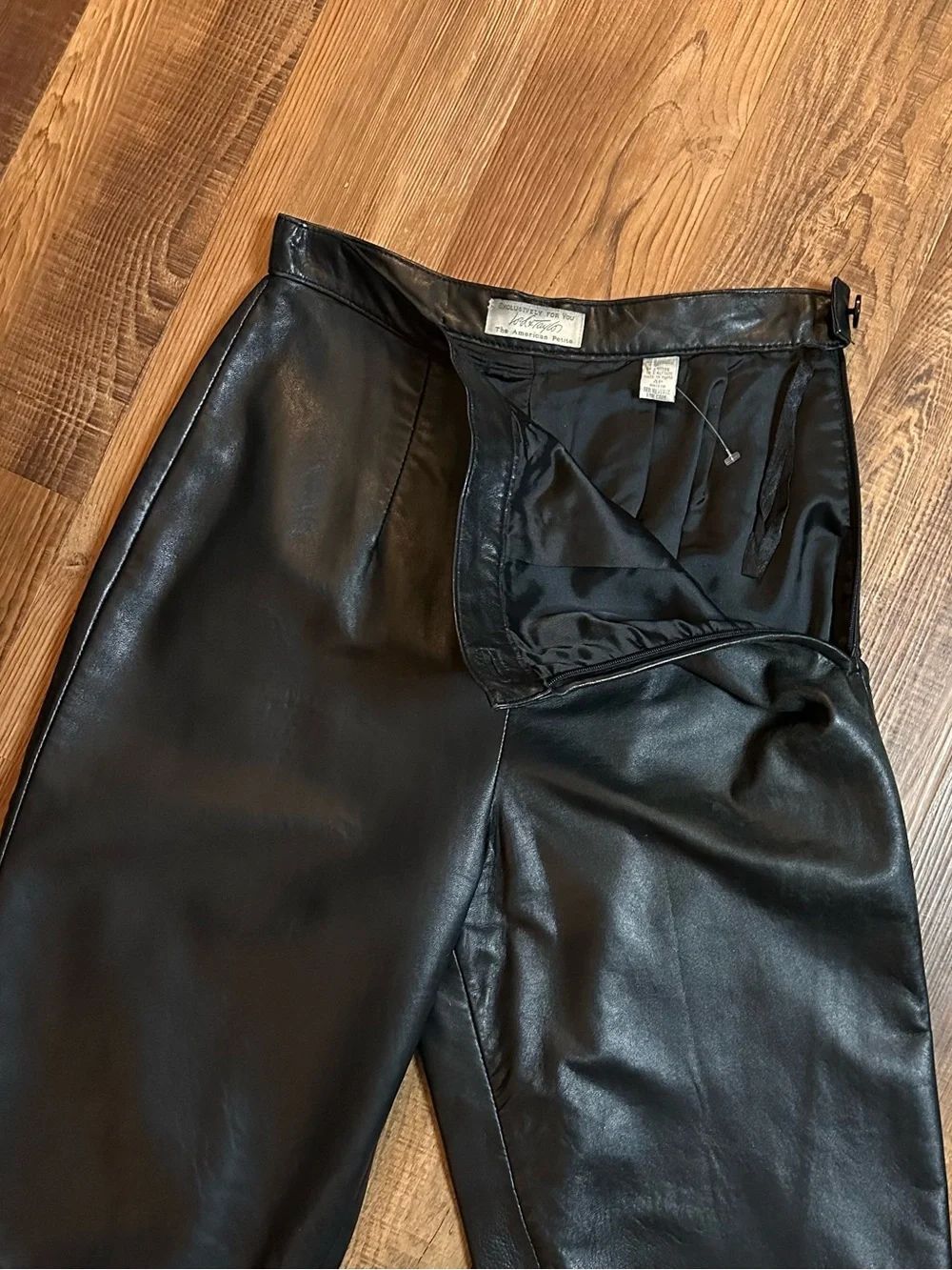 Vintage 100%Leather High-Waist Pants from Lord and Taylor 4p